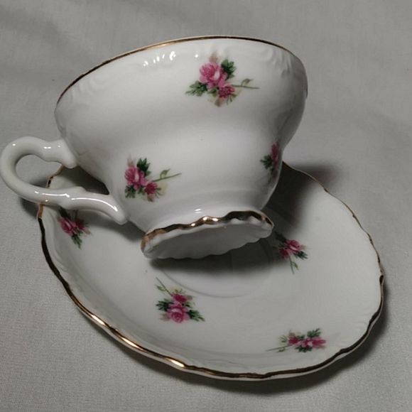 Vintage Pink Rose Tea Cup & Saucer Set - Picture 8 of 8